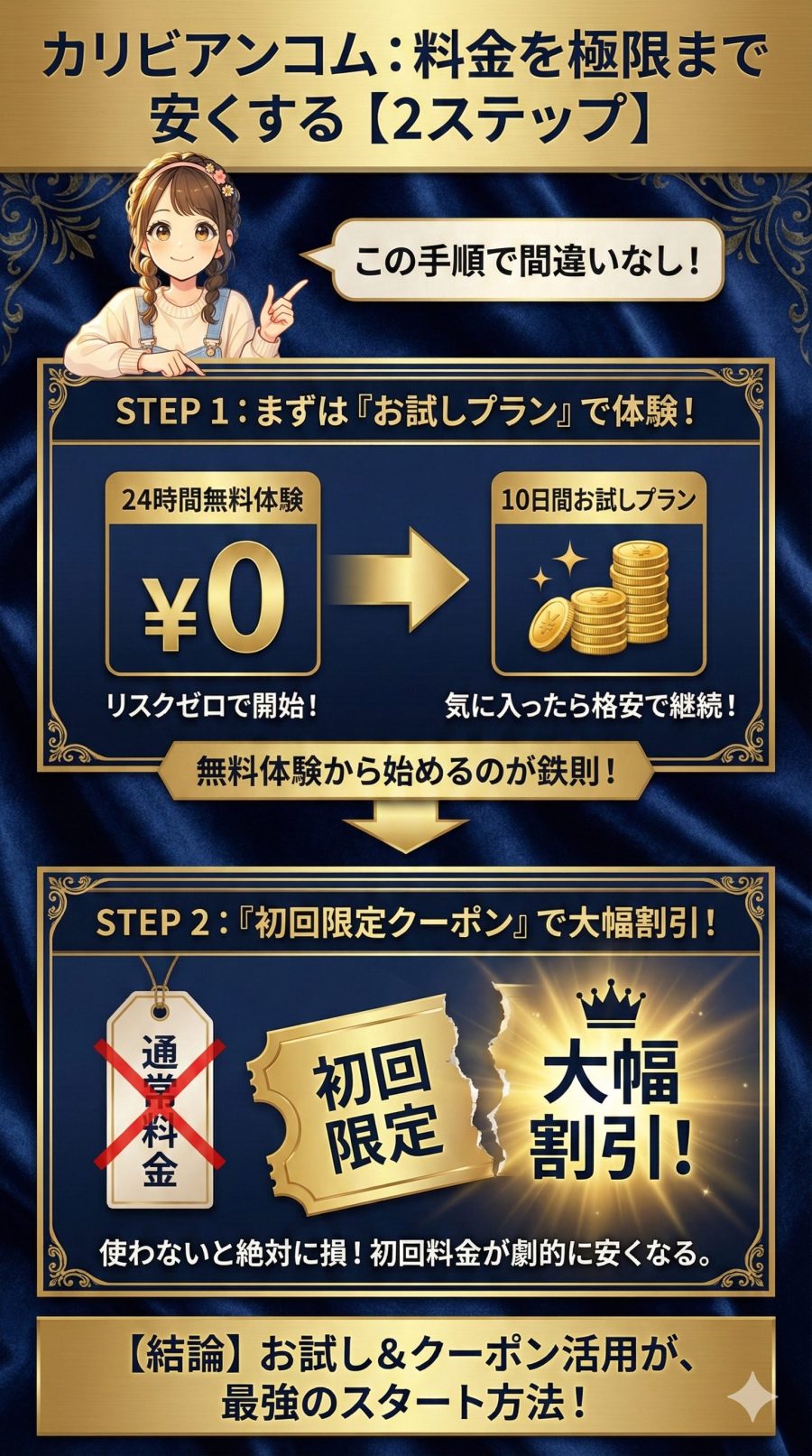 カリビアンコムの料金を安くして入会する方法