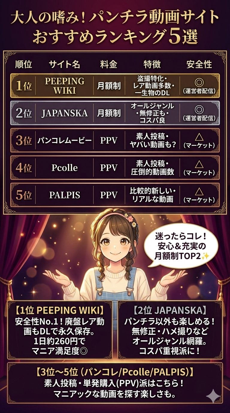 パンチラ動画サイトおすすめランキング5選