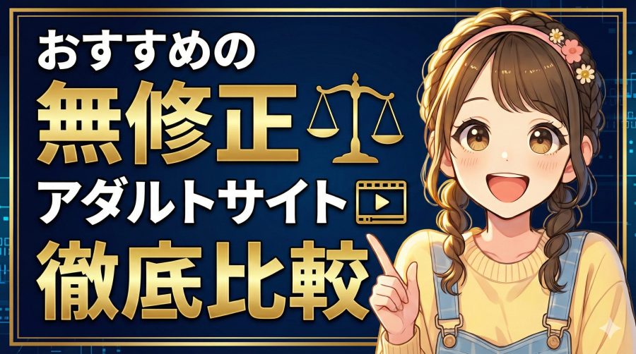 おすすめの無修正アダルトサイトを徹底比較【モザイクなしでエロ動画が見られる】