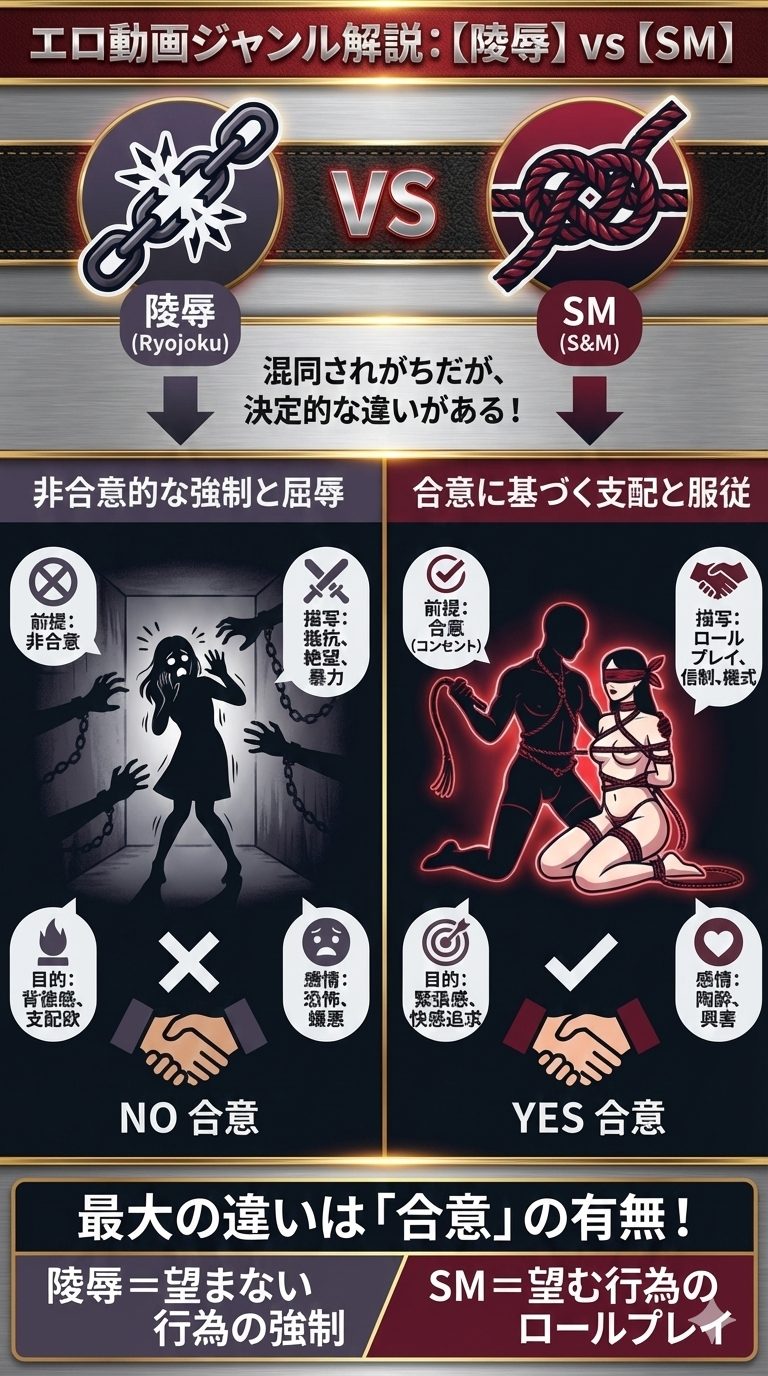 エロ動画サイトにおける陵辱・SMの定義