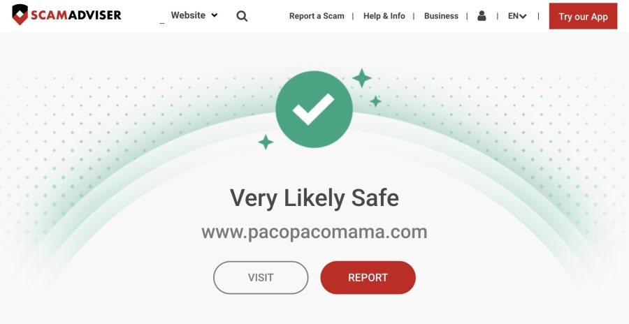 パコパコママのScamadviser：安全