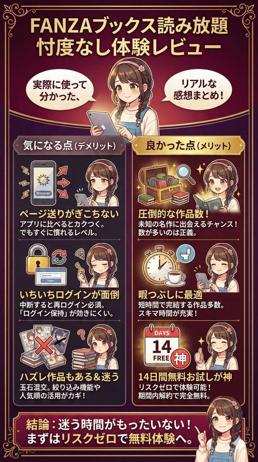 FANZAブックス読み放題の体験レビュー