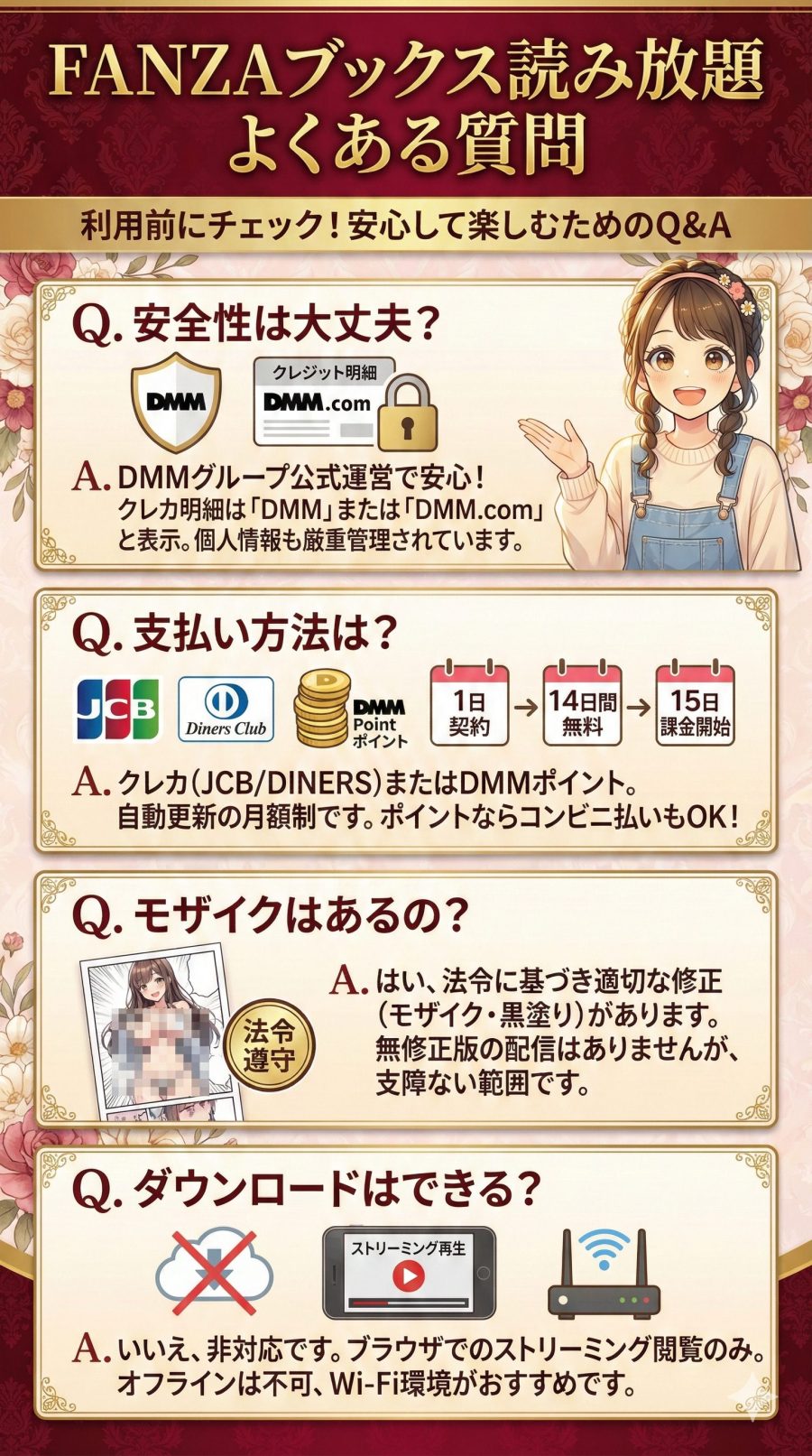 FANZAブックス読み放題のよくある質問