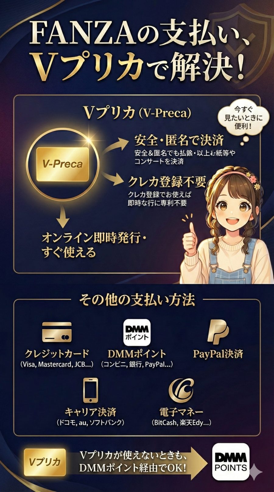 FANZAの支払いにVプリカは使える！