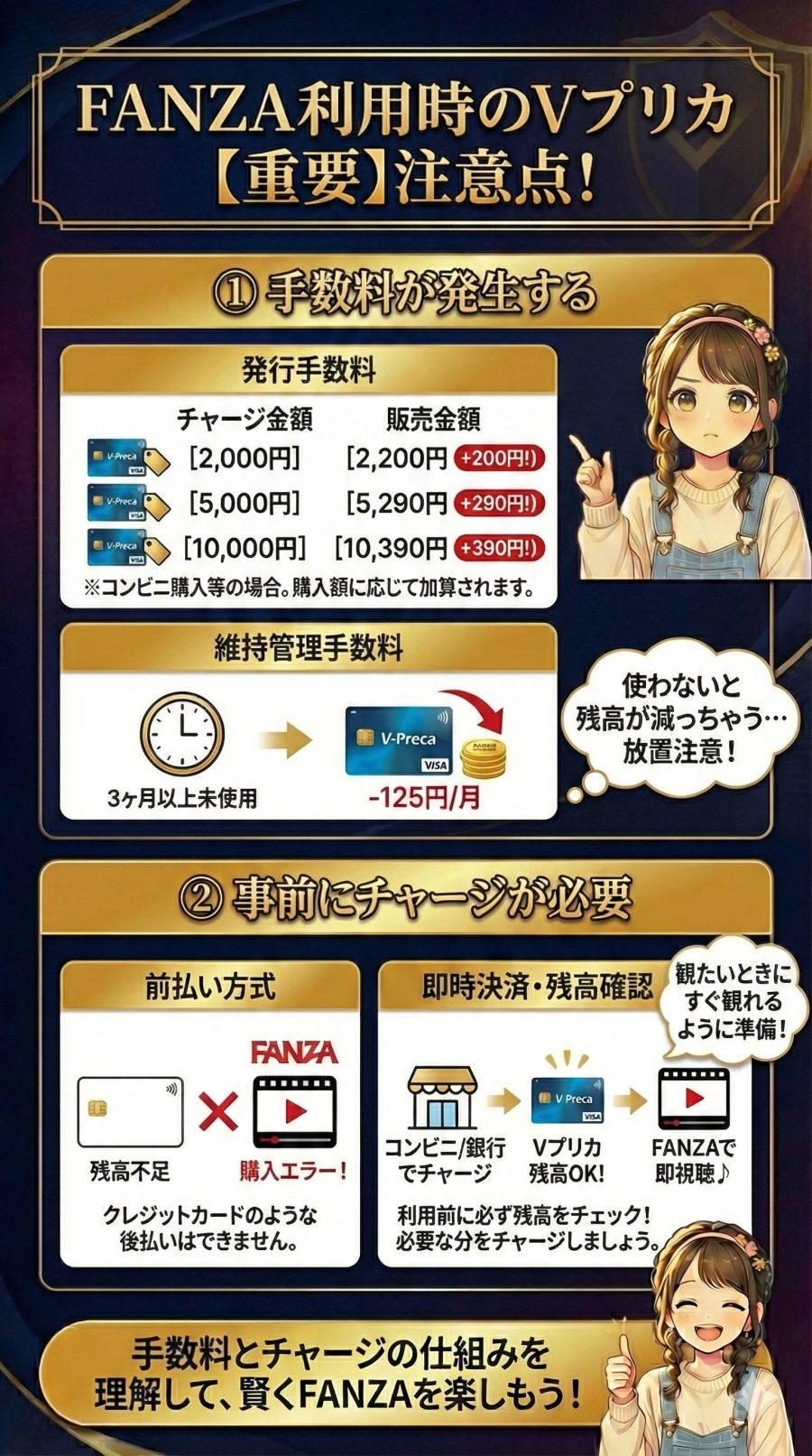 FANZAの支払いにVプリカを使うときの注意点