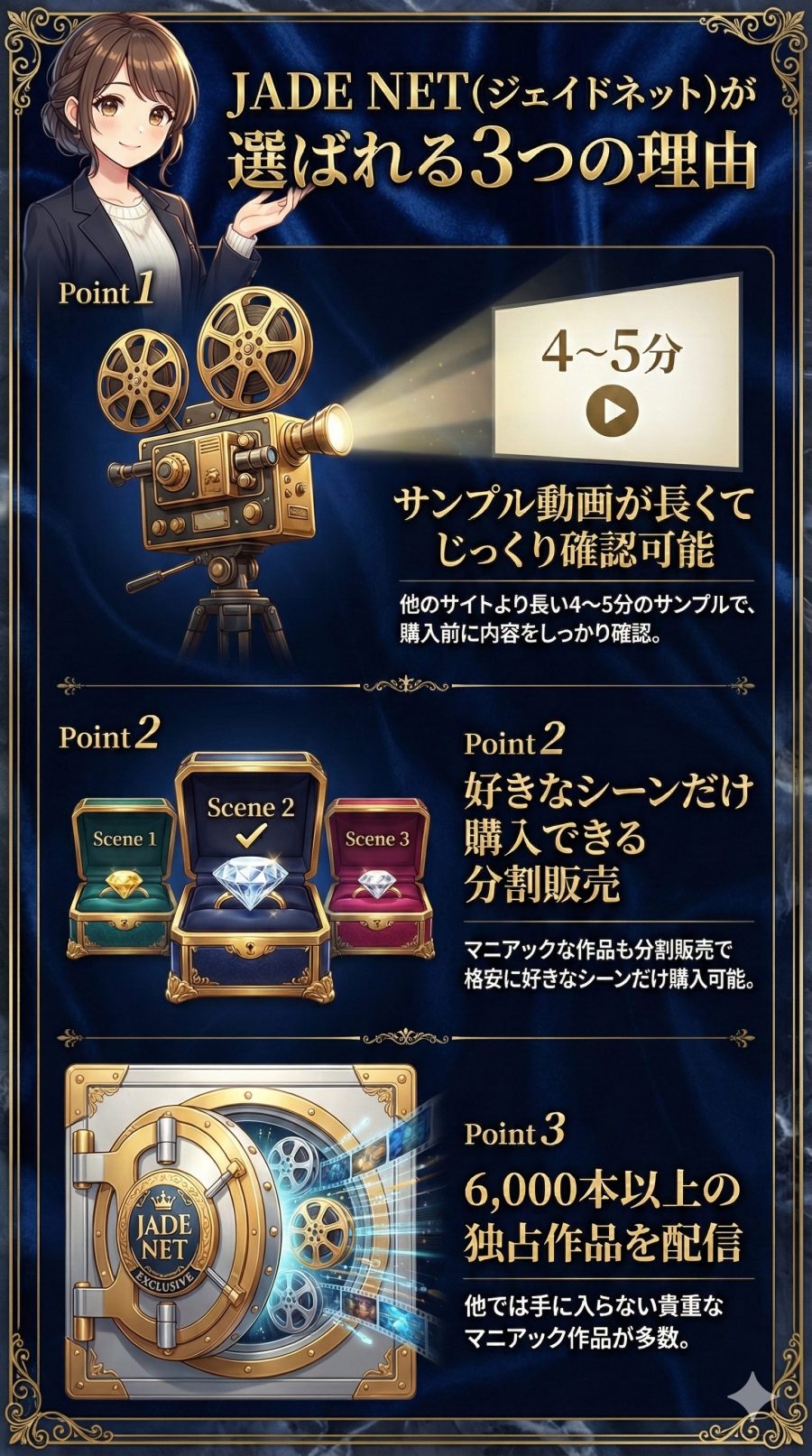 JADE NET(ジェイドネット)が選ばれる3つの理由