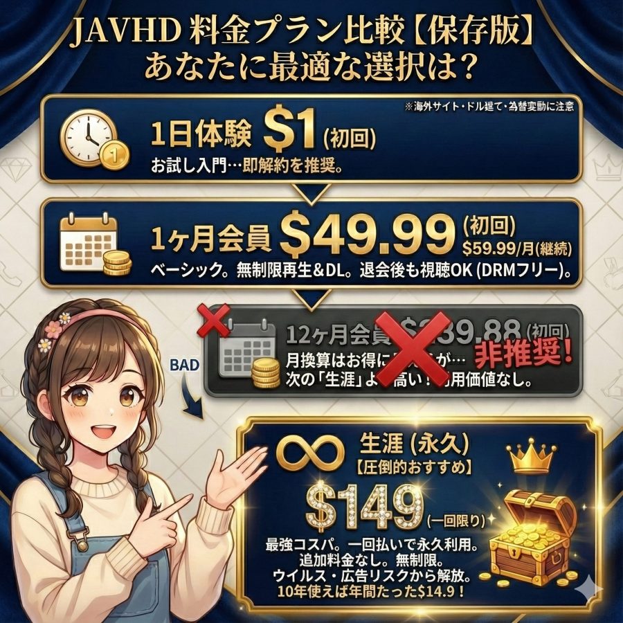 JAVHDの料金プラン