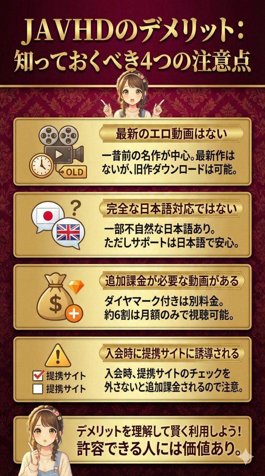 JAVHDのデメリット