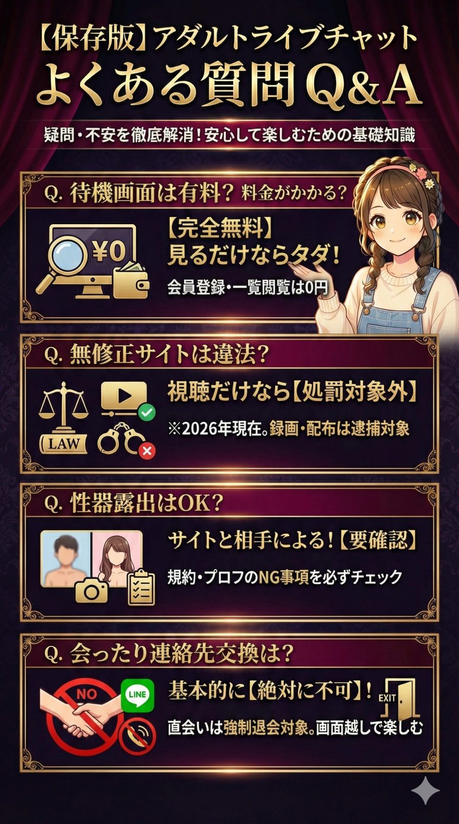 アダルトライブチャットのよくある質問