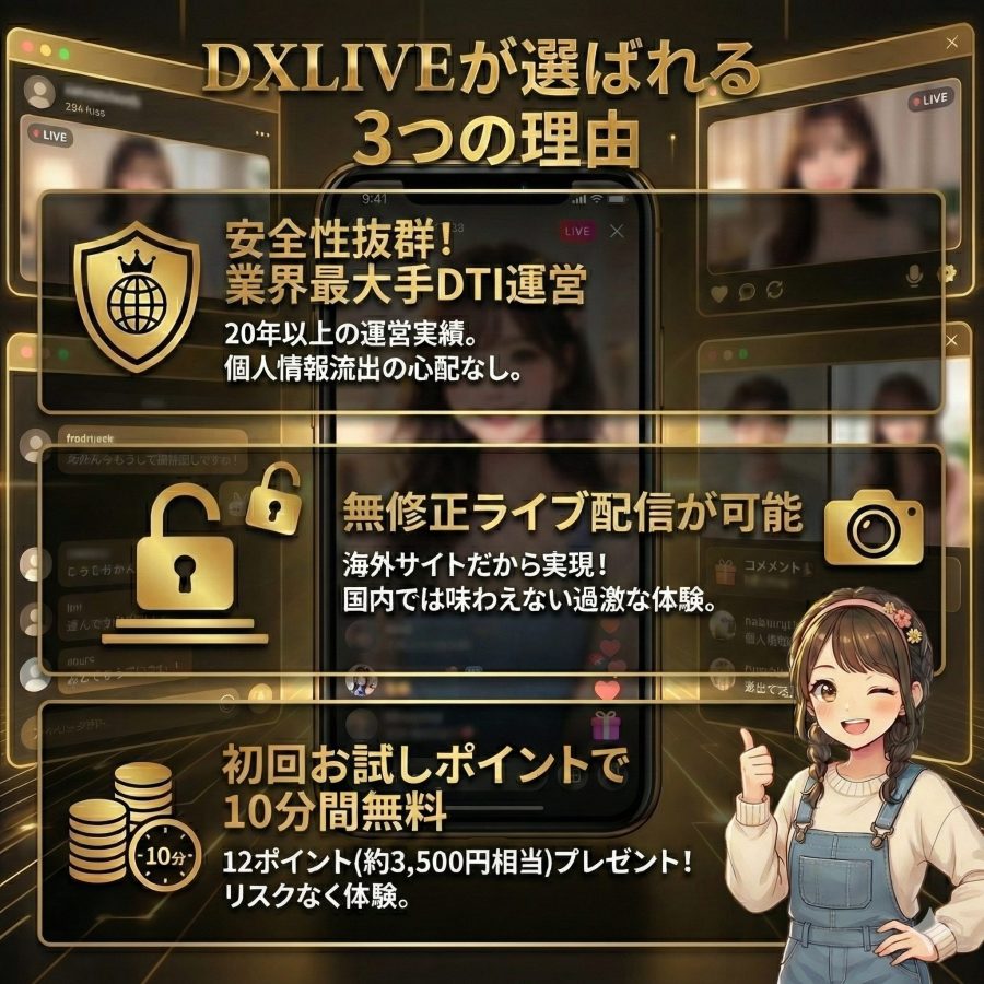 DXLIVEが選ばれる3つの理由