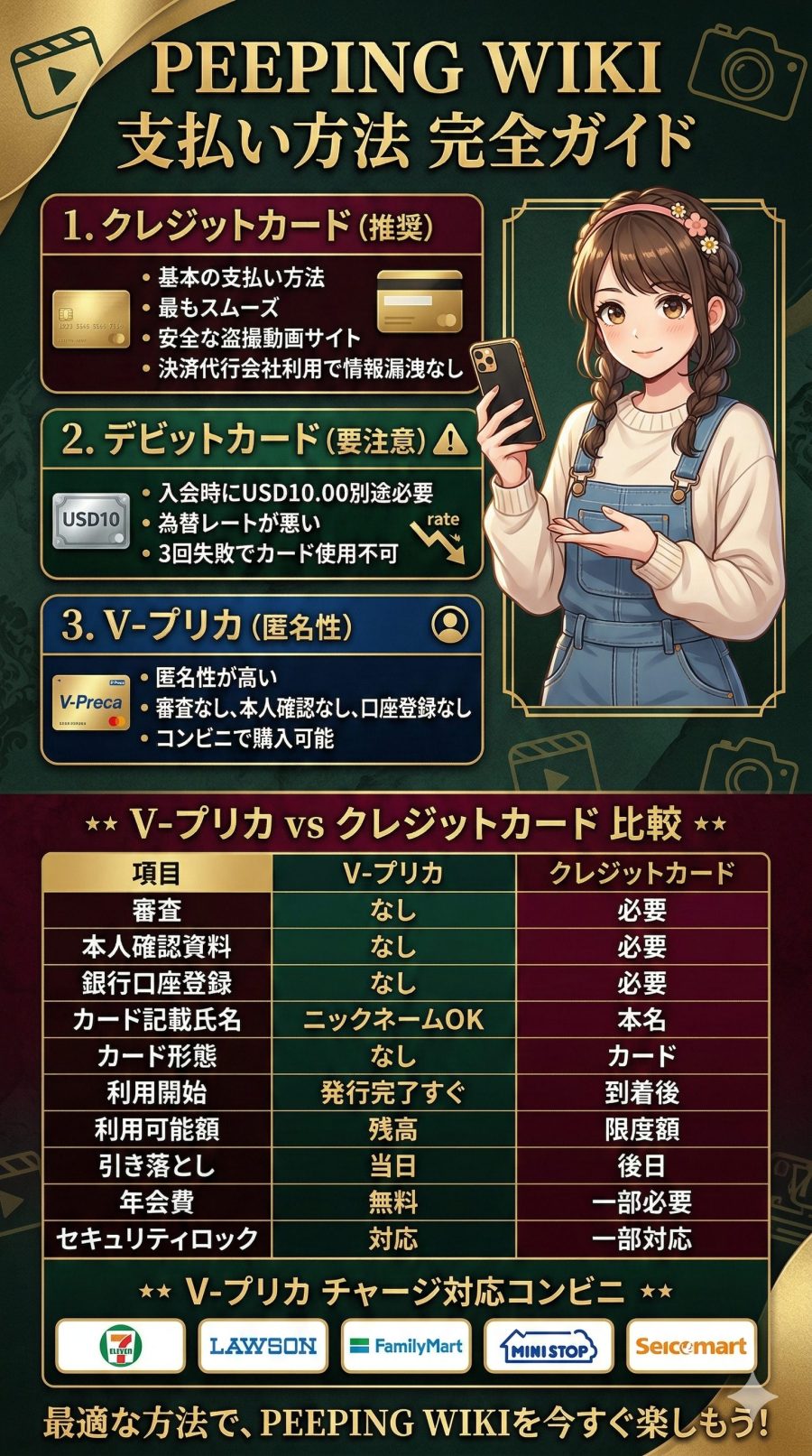 PEEPING WIKIの支払い方法