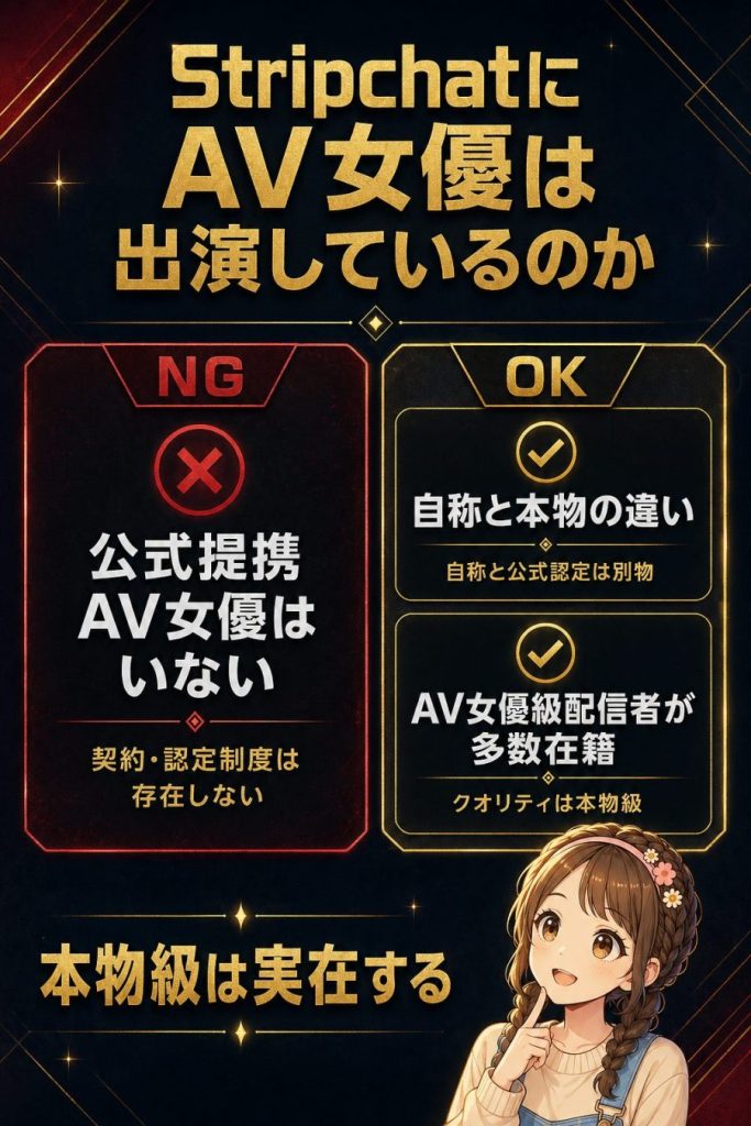 StripchatにAV女優は出演しているのか