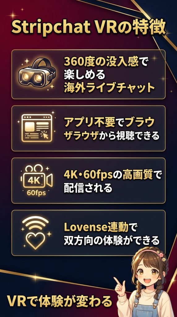 Stripchat VRの特徴