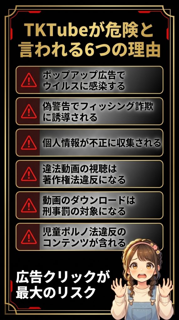 TKTubeが危険と言われる6つの理由