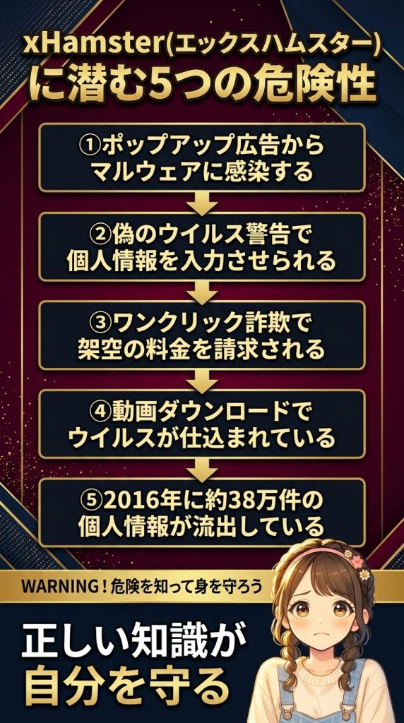 xHamster(エックスハムスター)に潜む5つの危険性