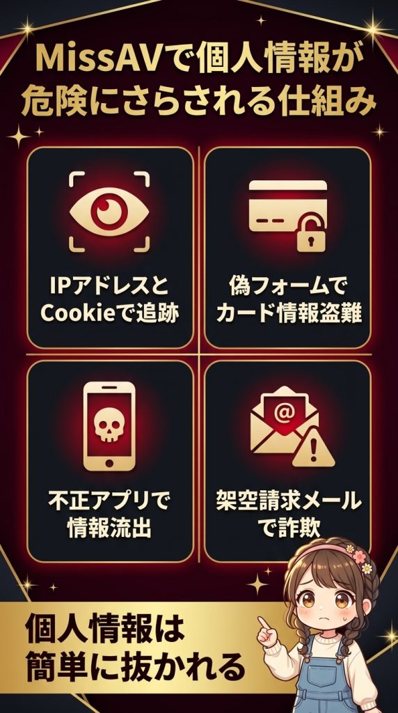 MissAVで個人情報が危険にさらされる仕組み