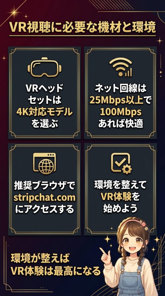 Stripchat(ストリップチャット) VR視聴に必要な機材と環境