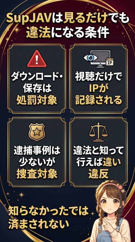 SupJAVは見るだけでも違法になる条件