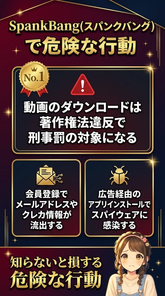 SpankBang(スパンクバング)で危険な行動