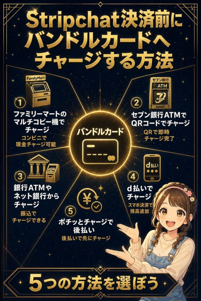 Stripchat決済前にバンドルカードへチャージする方法