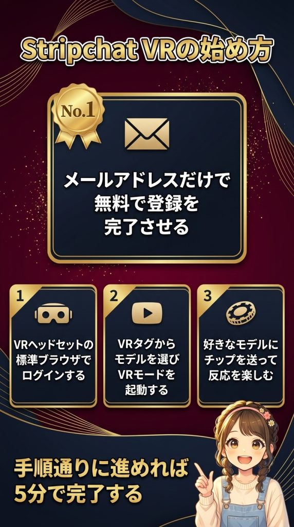 Stripchat VRの始め方