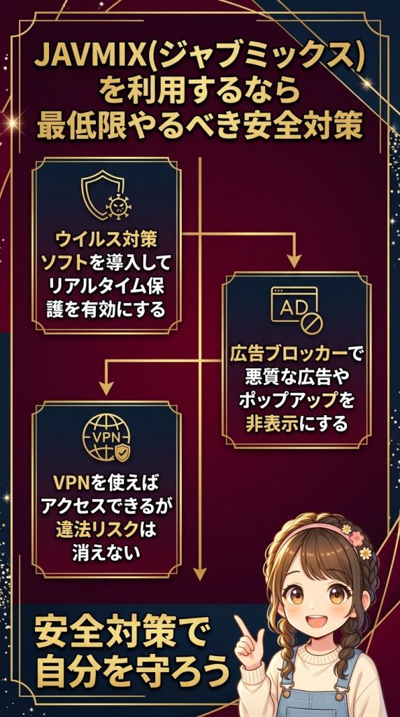 JAVMIX(ジャブミックス)を利用するなら最低限やるべき安全対策
