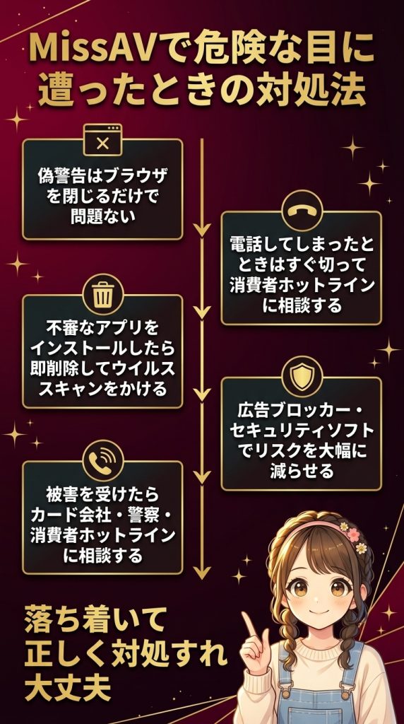 MissAVで危険な目に遭ったときの対処法