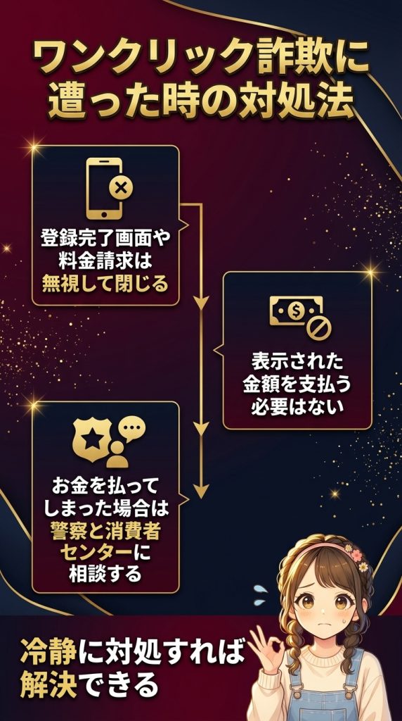 ワンクリック詐欺に遭った時の対処法