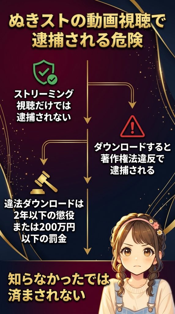 ぬきストの動画視聴で逮捕される危険