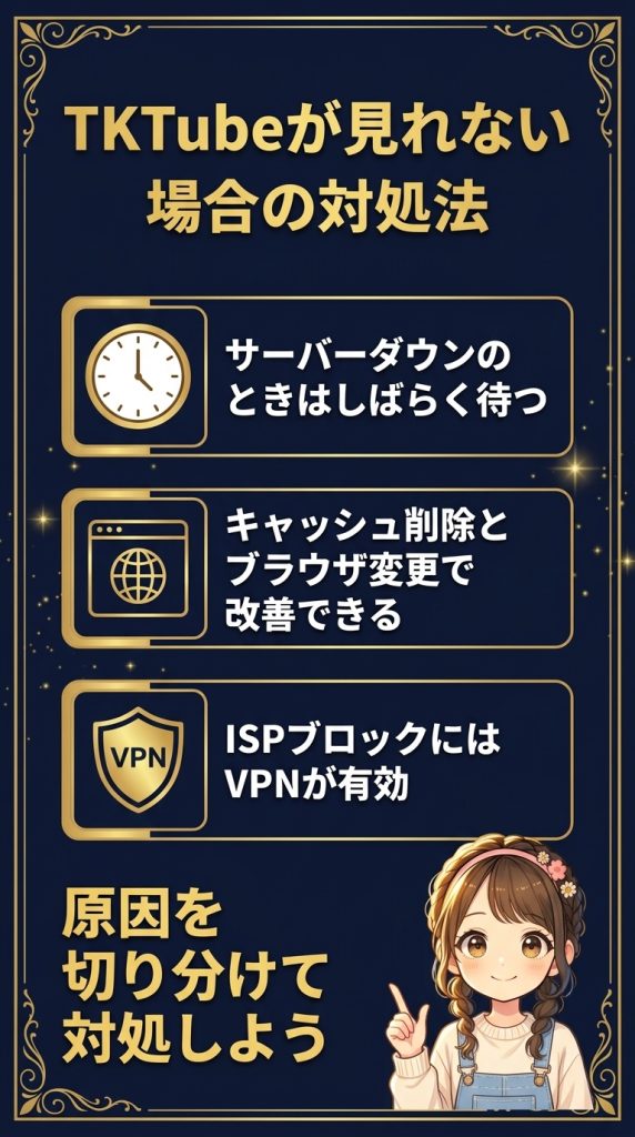 TKTubeが見れない場合の対処法