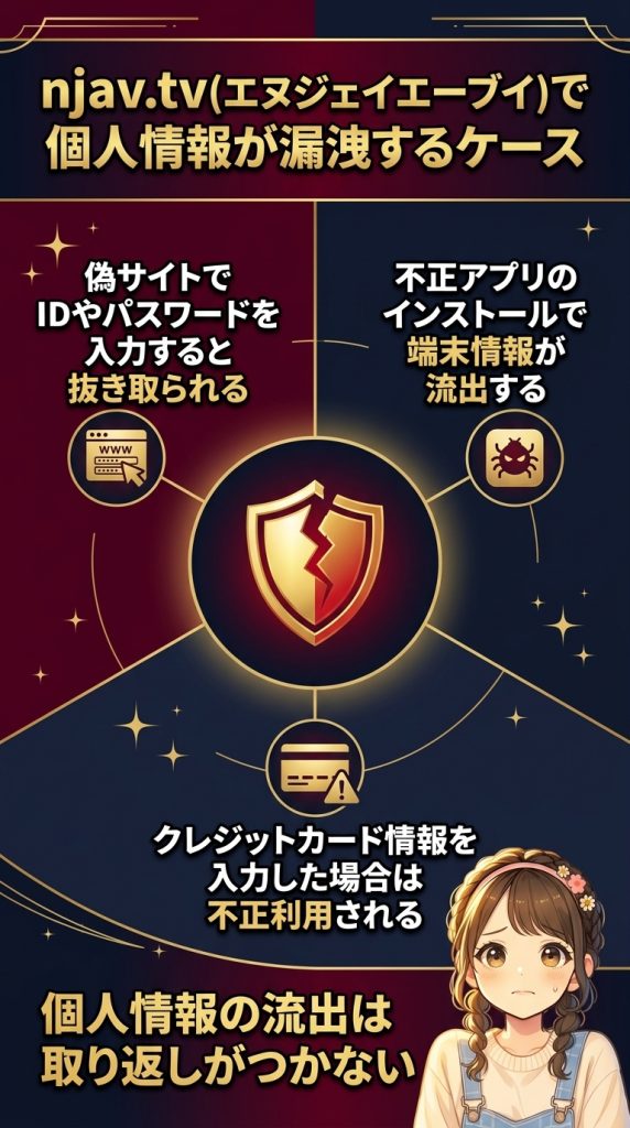 njav.tv(エヌジェイエーブイ)で個人情報が漏洩するケース