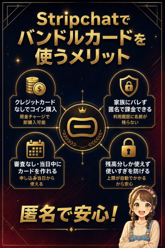 Stripchatでバンドルカードを使うメリット