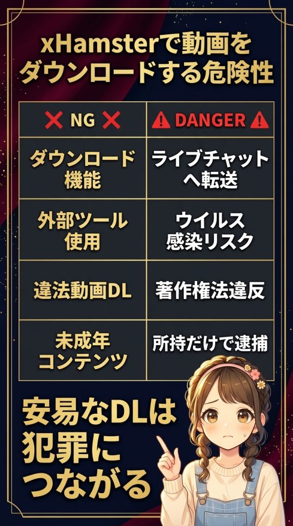 xHamster(エックスハムスター)で動画をダウンロードする危険性