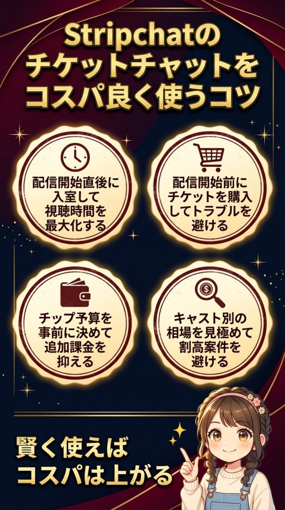 Stripchatのチケットチャットをコスパ良く使うコツ