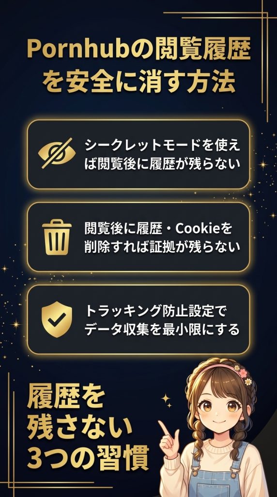 Pornhubの閲覧履歴を安全に消す方法