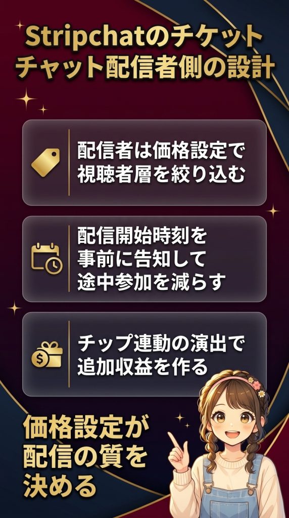 Stripchatのチケットチャット配信者側の設計