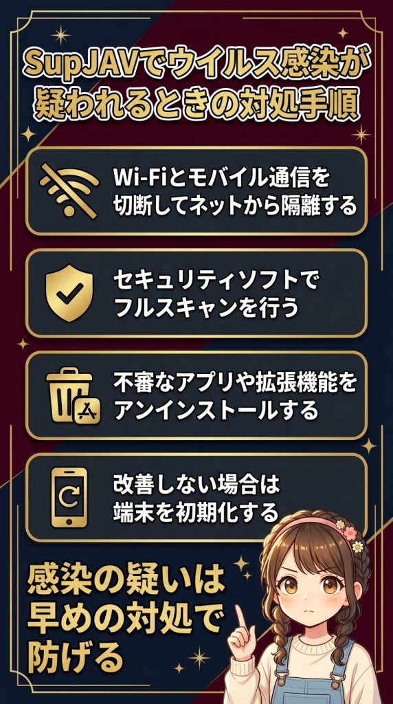 SupJAVでウイルス感染が疑われるときの対処手順