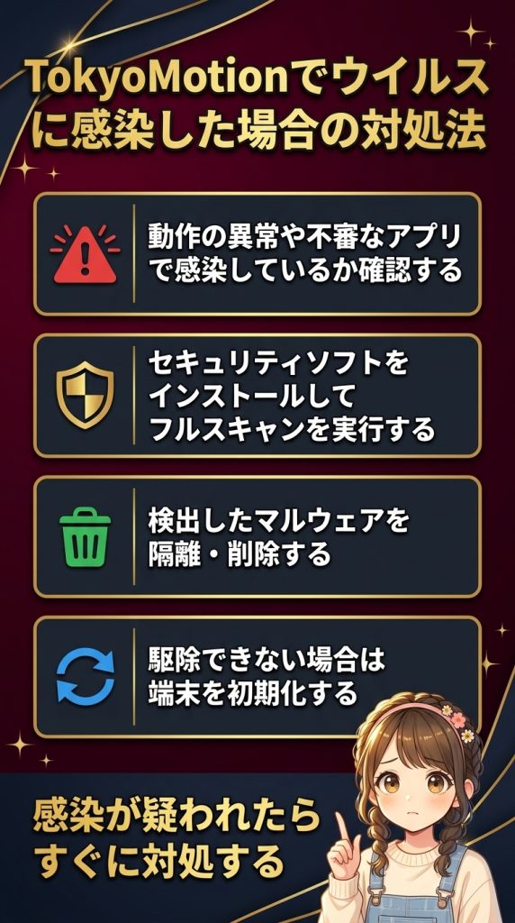 TokyoMotionでウイルスに感染した場合の対処法