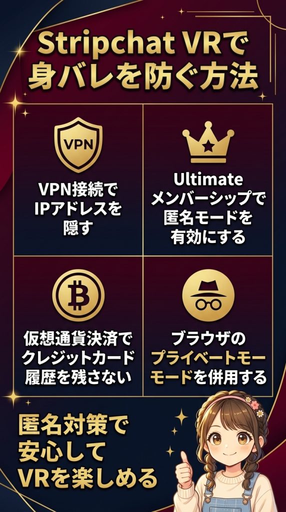 Stripchat VRで身バレを防ぐ方法