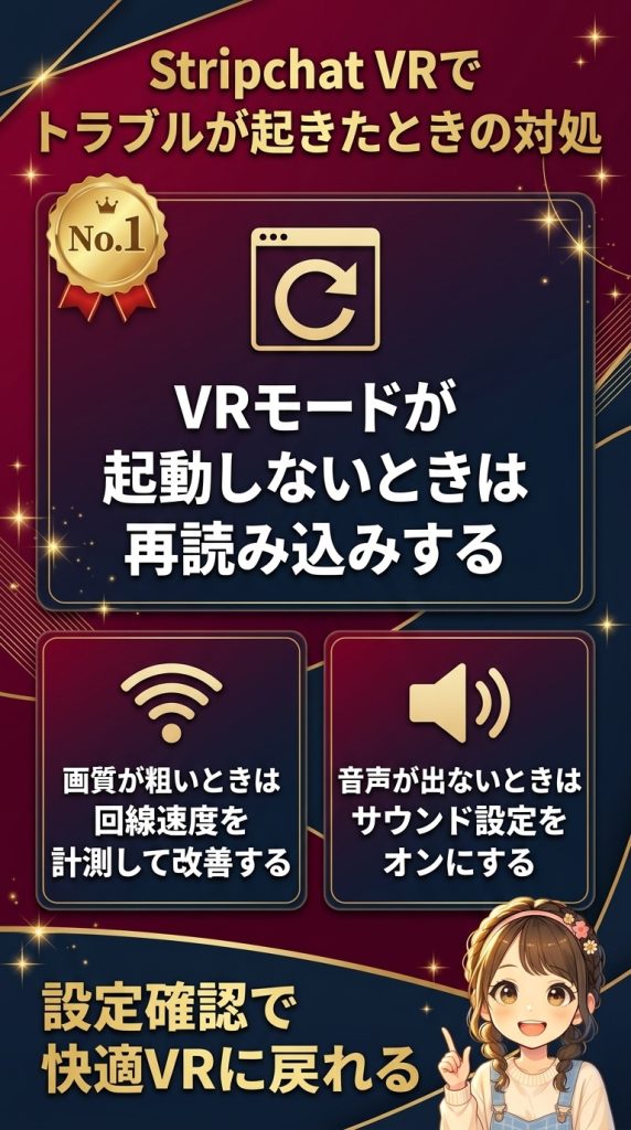 Stripchat VRでトラブルが起きたときの対処