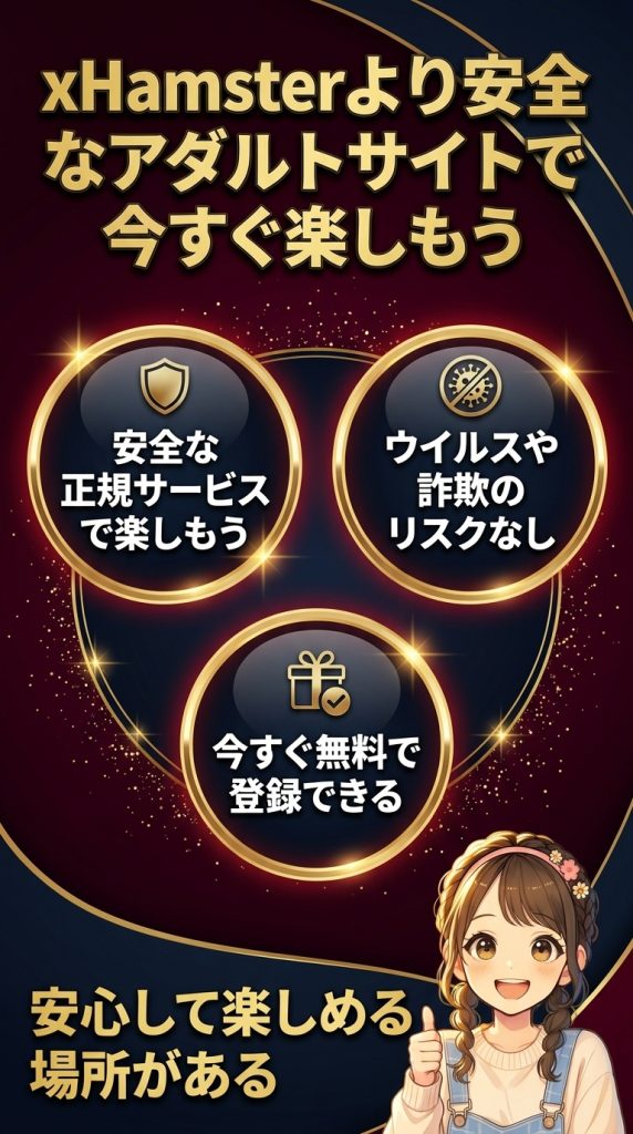 xHamster(エックスハムスター)より安全なアダルトサイトで今すぐ楽しもう