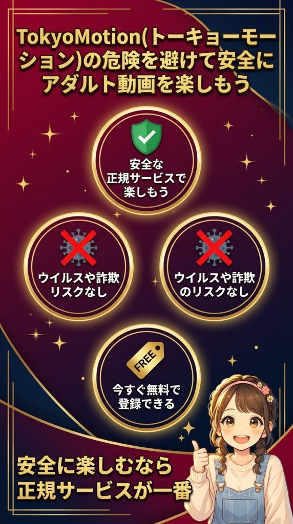 TokyoMotionの危険を避けて安全にアダルト動画を楽しもう