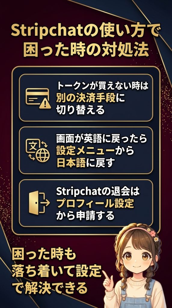 Stripchatの使い方で困ったときの対処法