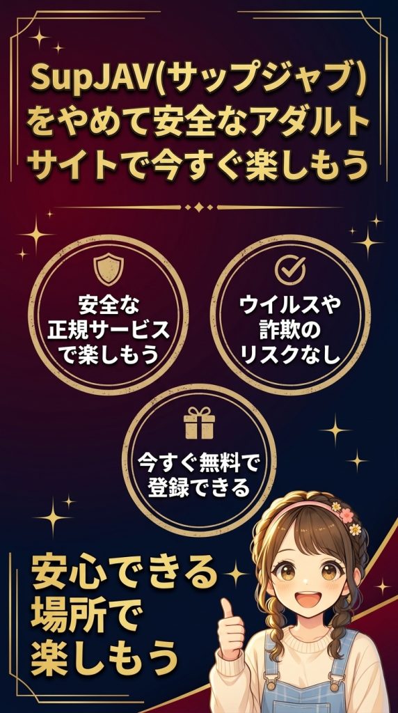 SupJAV(サップジャブ)をやめて安全なアダルトサイトで今すぐ楽しもう