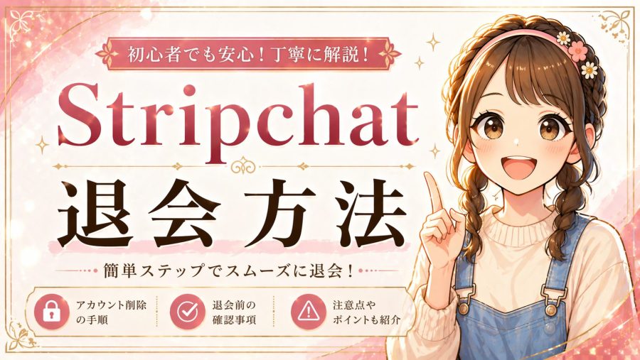 Stripchat(ストリップチャット)退会の全手順【たった4ステップで完了】