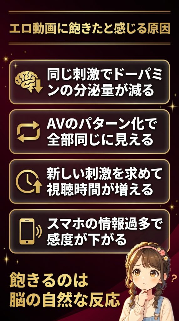 エロ動画に飽きたと感じる原因
