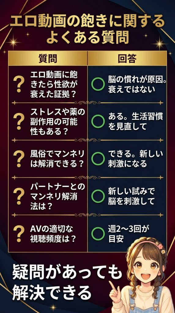 エロ動画の飽きに関するよくある質問