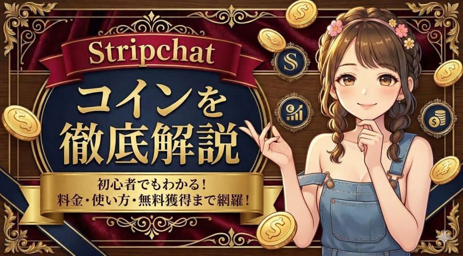 Stripchatのコインはいくら？料金一覧・買い方・無料入手法を初心者向けに解説