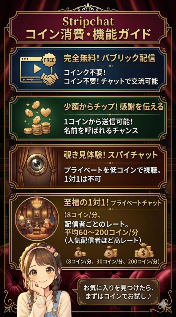 Stripchatのコインの仕組み