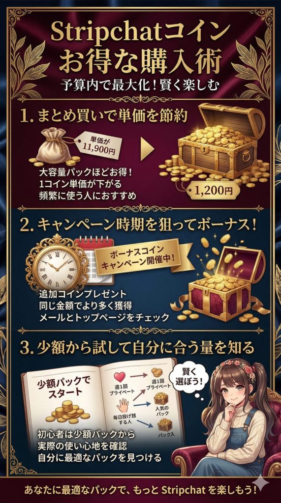 Stripchatのコインをお得に購入するコツ